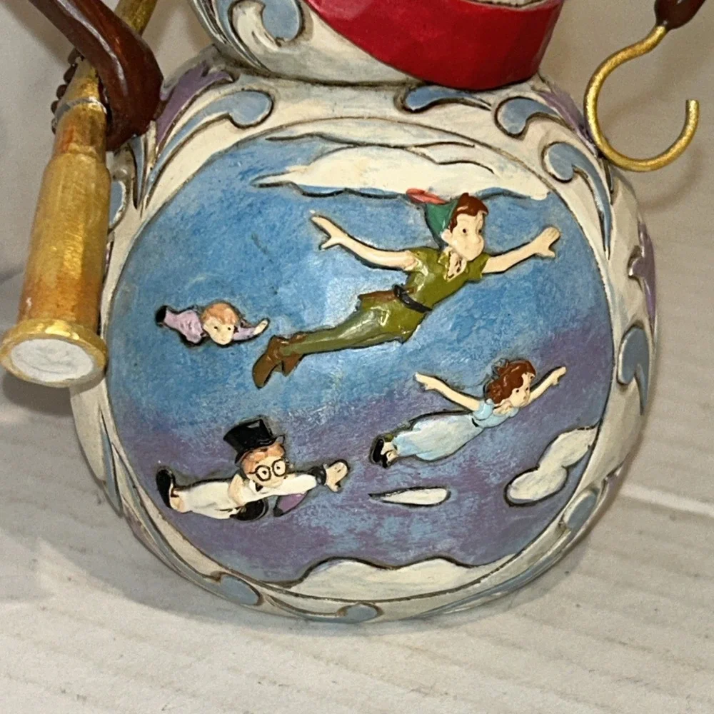 Jim Shore Disney Traditions Snowman - Peter‎ Pan Capt. Hook 4051971 DAMAGE